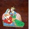 Kishangarh painting on old stamp-paper