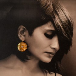 Stone Studded Brass Dangler Earring