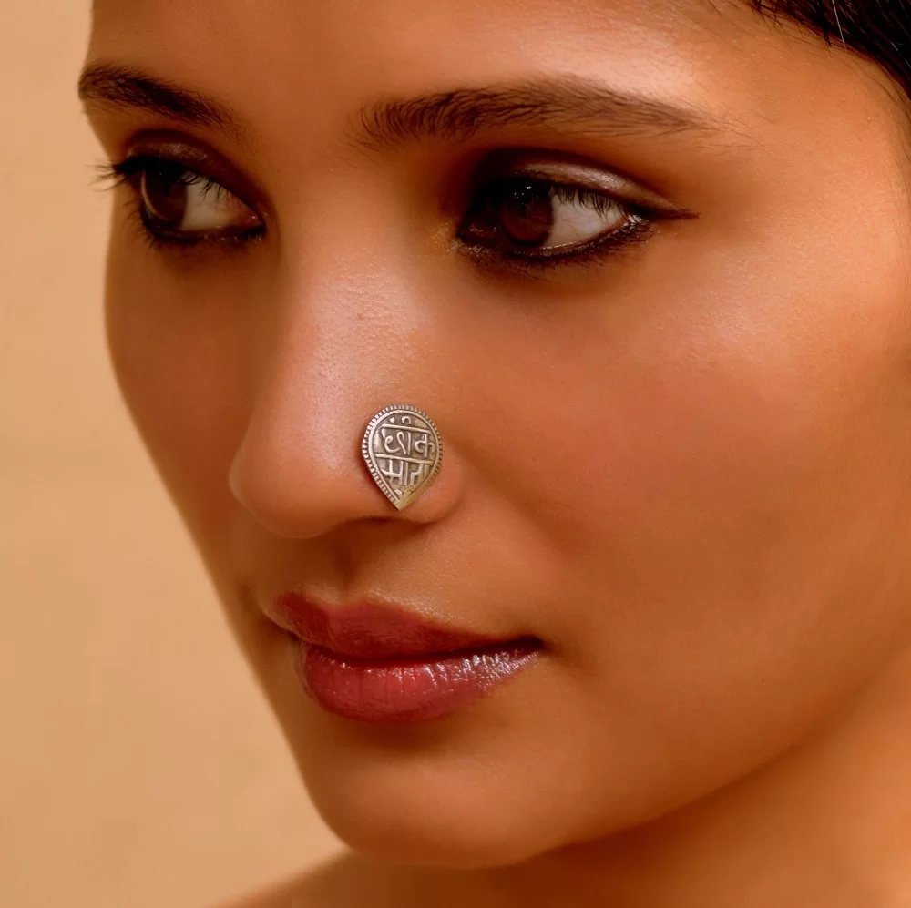 Nose pin,Latest Indian Jewelry,Pure Silver Jewellery Indian ,nose ring –  Nihira