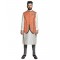 Burnt Orange Linen Base Long Bundi