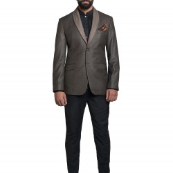 Grey Blended Convertible Tuxedo Suit