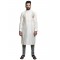 White Chanderi Silk Hand-Embroidered Kurta