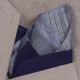 Cotton Silk and Net Pocket Square 