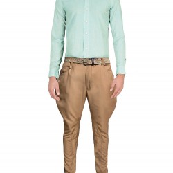 Beige Cotton with Lycra Saddle Patch - Jodhpuri Breech Trouser