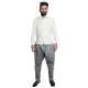 Grey Cotton Draped Stitched-Dhoti Pants