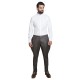 Grey Wrinkle Free Contrast Pocket - Jodhpuri Breech Trouser