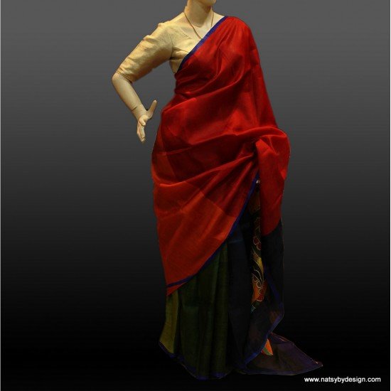 Pratibimbha - Hand-painted Silk Saree