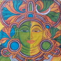 Kerala Mural Paintings - Ardha Narishwar Kerala Mural Paintings - Ardha Narishwar