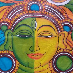 Kerala Mural Paintings - Ardha Narishwar Kerala Mural Paintings - Ardha Narishwar