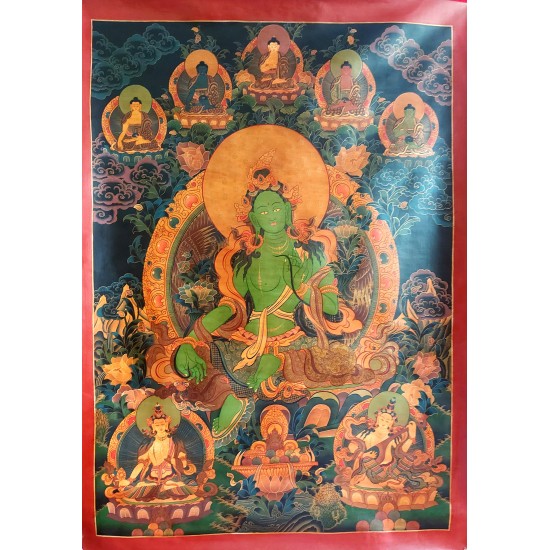 Green Tara - Thangka Painting