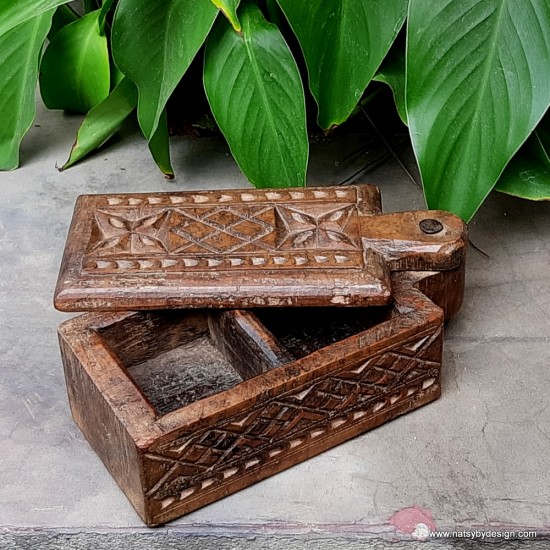 Vintage wooden Spice box