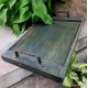 wooden ytray with cast iron handles