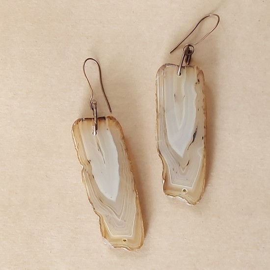 Sliced Agate Earring