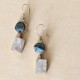 Black Tourmaline Rose Quartz Earring