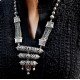 Faux Silver Necklace and Earring set