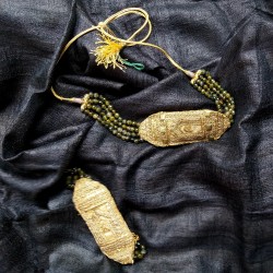 Ruhiya - Zardosi and Semi-Precious Stone Choker & Bracelet Ruhiya - Zardosi and Semi-Precious Stone Choker & Bracelet