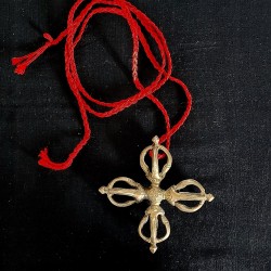 Brass Vajrayana Pendant - Large  Brass Vajrayana Pendant - Large