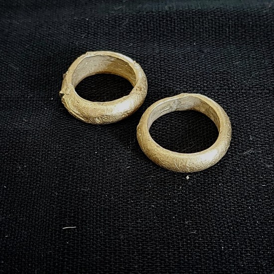 Tribal Brass Toe Ring Pair