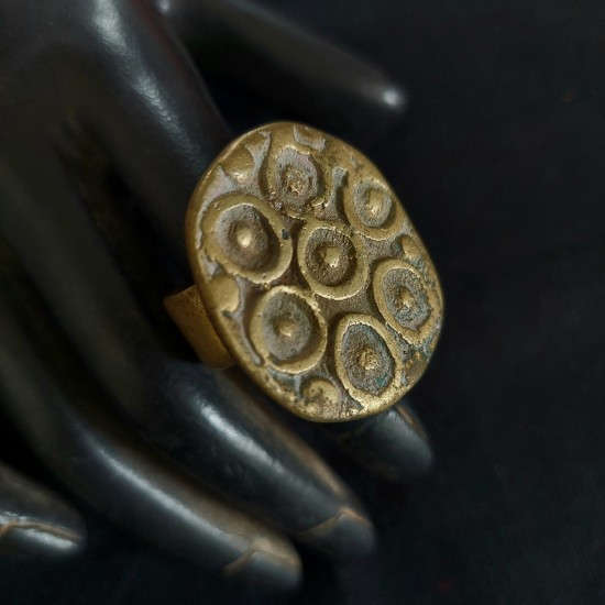 Nidra - Antique Tribal Brass Finger Ring