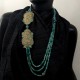 Aiza - Zardozi and Blue Lace Agate Necklace