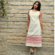 Tribal woven white long dress