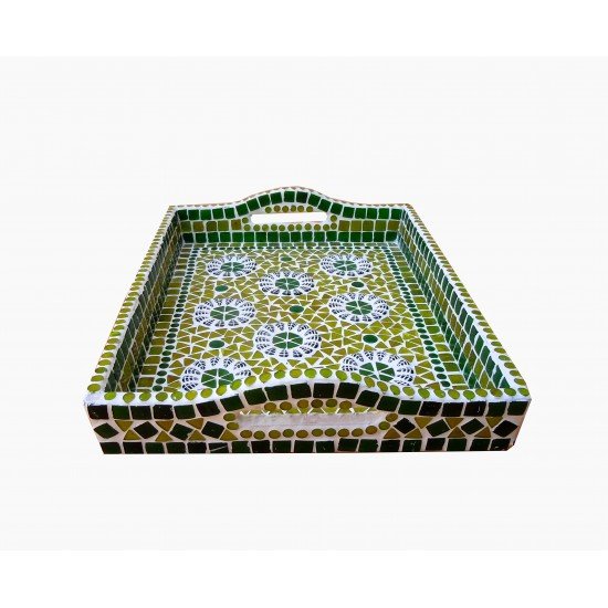 Handpainted Mosaic Serving Tray - Large