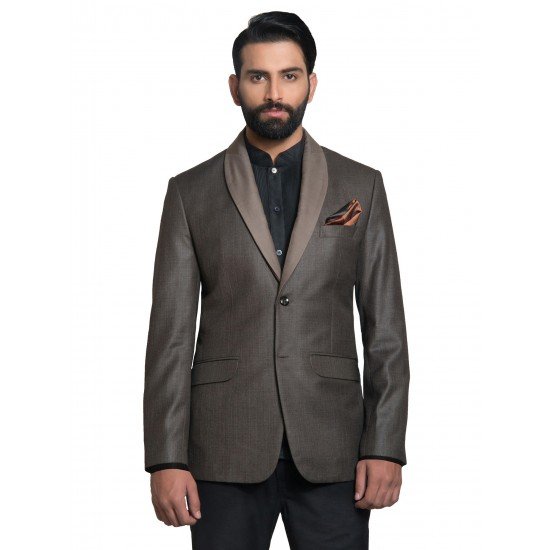 Grey Blended Convertible Tuxedo Suit