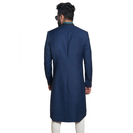 Navy Blue Italian Soft Twill Sherwani