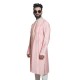 Pink Cotton-Silk Pin-Tucked Kurta