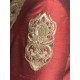 Red Raw Silk Zardozi Hand Embroidered Sherwani