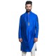 Royal Blue Silk Pleated Kurta