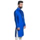 Royal Blue Silk Pleated Kurta