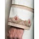 White Matka Linen Zardozi Hand Embroidered Sherwani