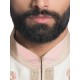 White Matka Linen Zardozi Hand Embroidered Sherwani