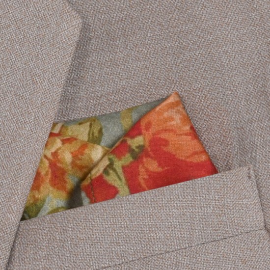 Cotton Floral Pocket Square 