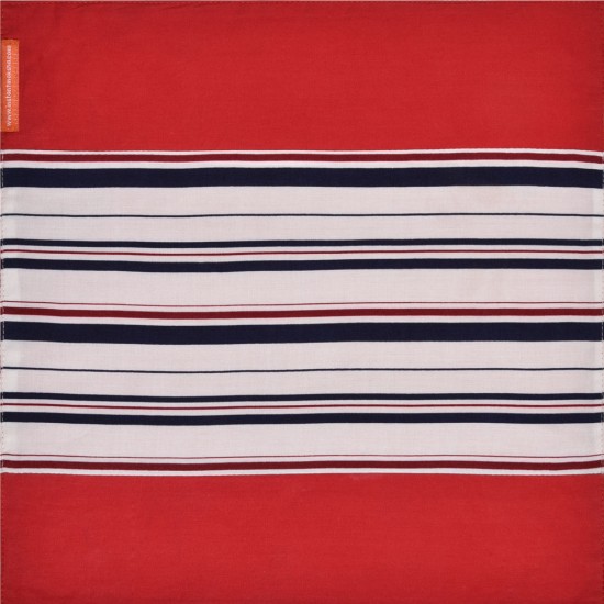 Cotton Striped Pocket Square 