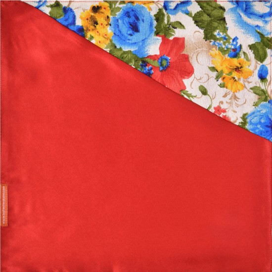 Satin Floral Pocket Square 