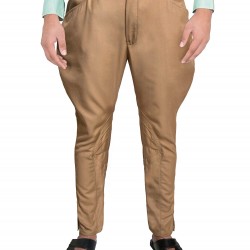 Beige Cotton with Lycra Saddle Patch - Jodhpuri Breech Trouser