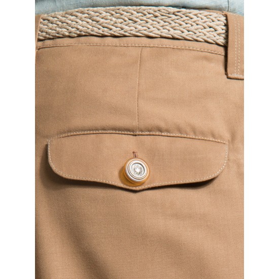 Beige Cotton with Lycra Saddle Patch - Jodhpuri Breech Trouser