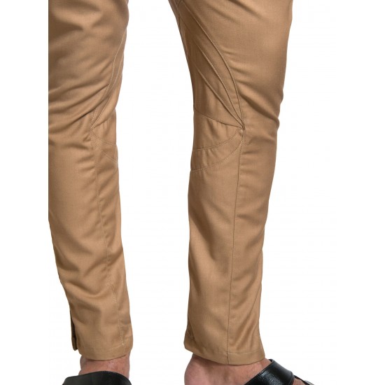 Beige Cotton with Lycra Saddle Patch - Jodhpuri Breech Trouser