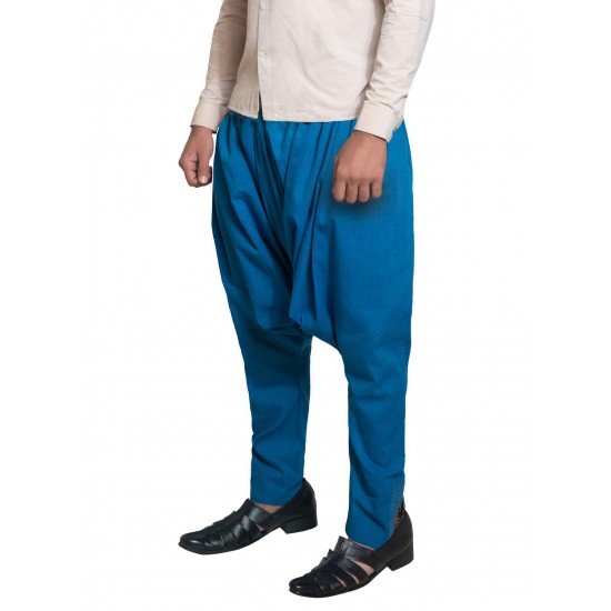 Blue Cotton Stitched Dhoti