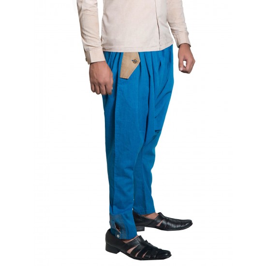 Blue Cotton Stitched Dhoti