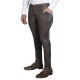 Grey Wrinkle Free Contrast Pocket - Jodhpuri Breech Trouser