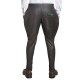 Grey Wrinkle Free Contrast Pocket - Jodhpuri Breech Trouser