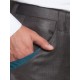 Grey Wrinkle Free Contrast Pocket - Jodhpuri Breech Trouser